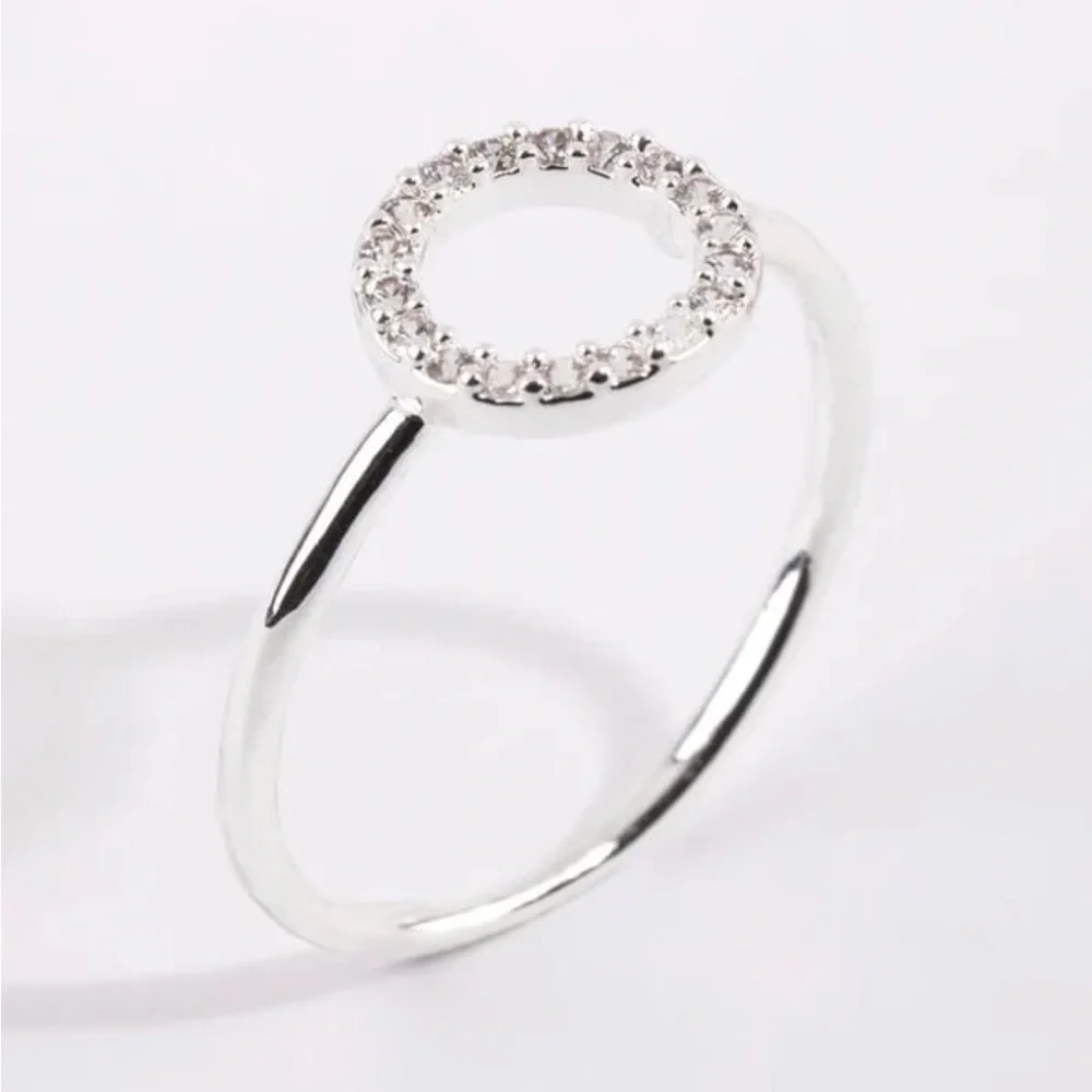 Elegant Silver Circle Ring